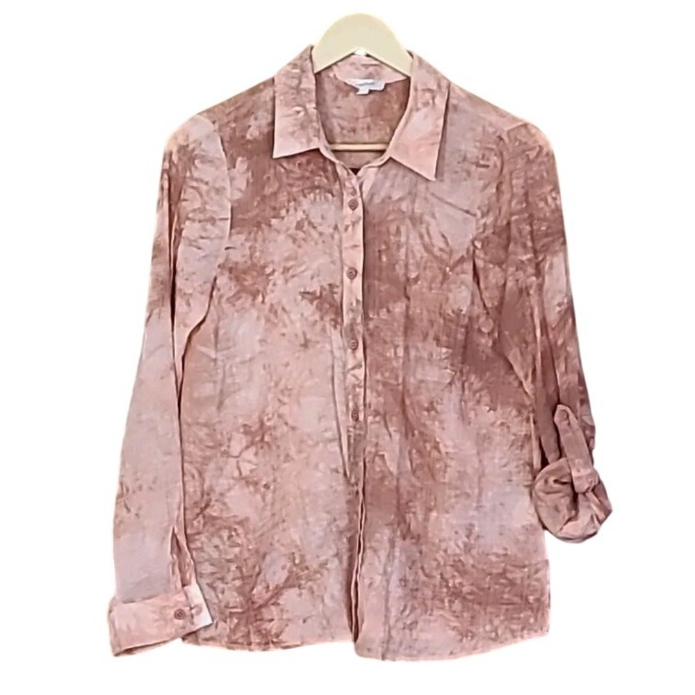 Mystree Longsleeve‎ Button Up Rust Womens Size S